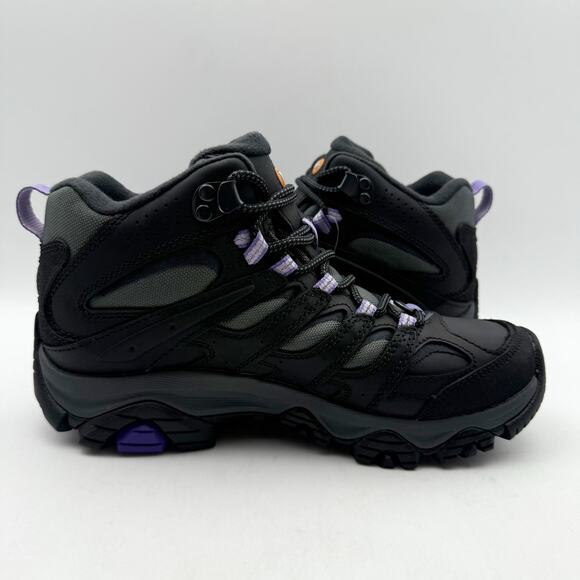 Merrell Womens Moab 3 Thermo Mid Winter Boot US 7 M Black Leather Waterproof NIB - Picture 5 of 13